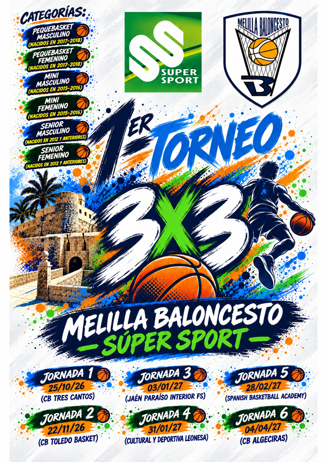 Imagen de la noticia: El Club Melilla Baloncesto organiza el I Torneo 3x3 con seis jornadas desde el 25 de octubre