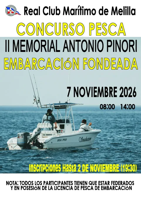 Imagen de la noticia: Abiertas las inscripciones del Memorial Antonio Pinori de pesca