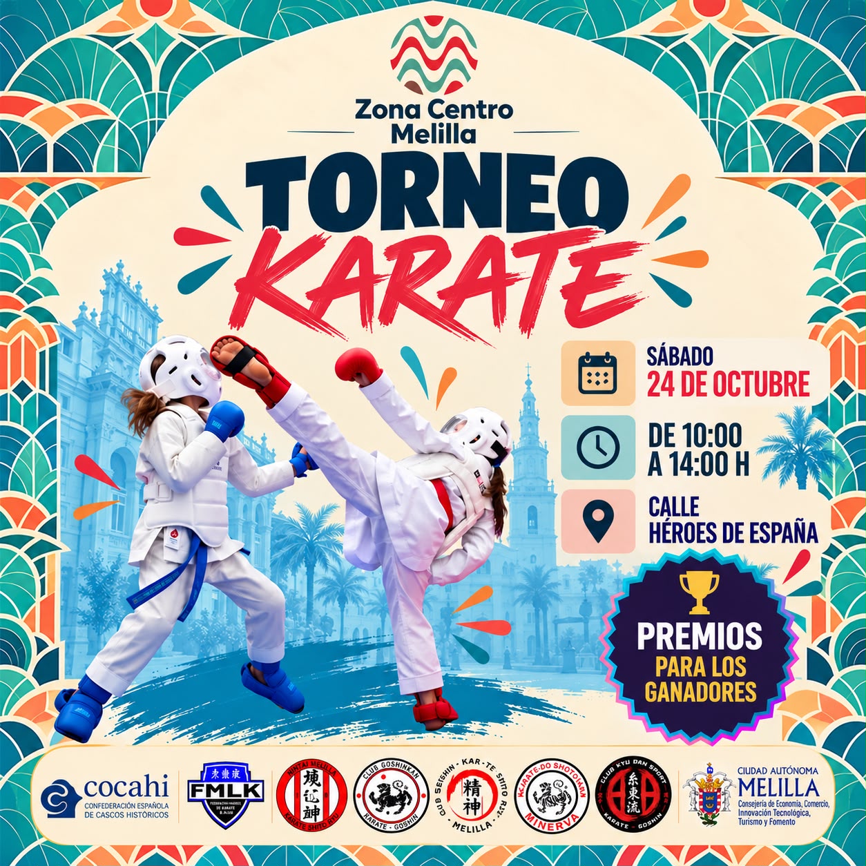 Imagen de la noticia: Zona Centro lleva un torneo de kárate a la calle Héroes de España el 24 de octubre