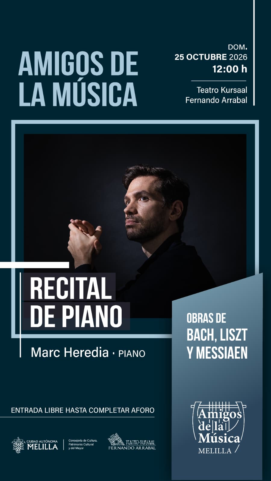 Imagen de la noticia: Marc Heredia ofrece un recital de piano gratuito el domingo 25 en el Kursaal