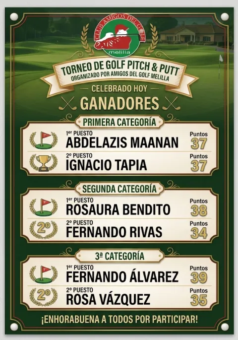 Imagen de la noticia: El Club Amigos del Golf disputa un torneo de Pitch & Putt en Melilla