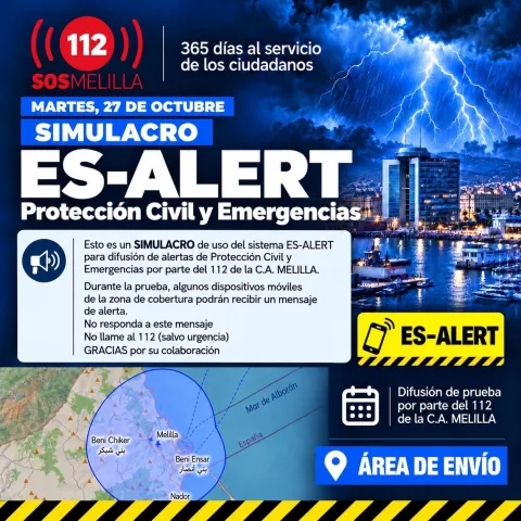 Imagen de la noticia: Melilla ensaya del 27 al 29 de octubre un gran simulacro de emergencias